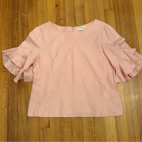 Club Monaco Hatleth Ruffle sleeve Top Size M (j6j - Picture 2 of 11